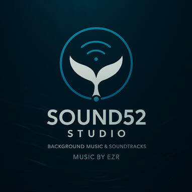 Underwater deep sea background with whale and sunlight — ambient visual for Sound52 background music and soundtracks